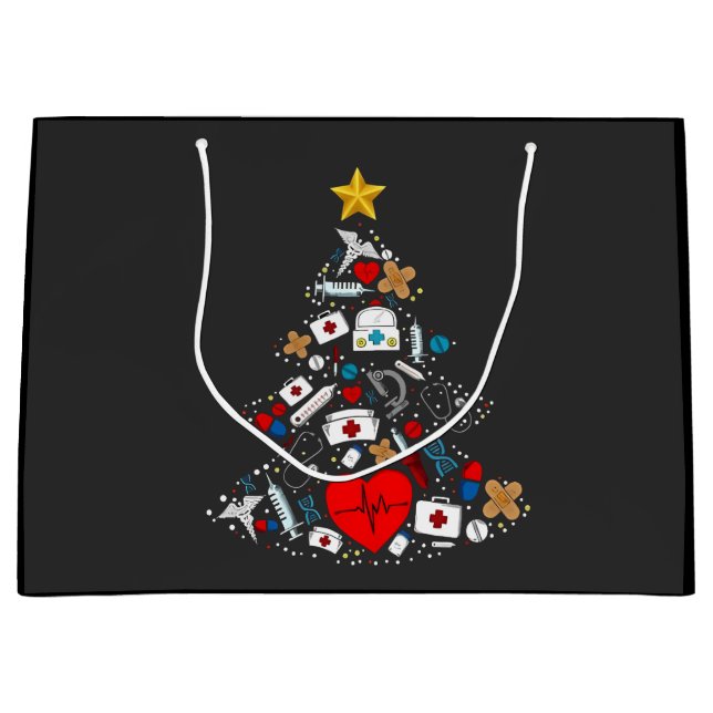 Grand Sac Cadeau Emergency Department Xmas Tree Nurse (Devant)