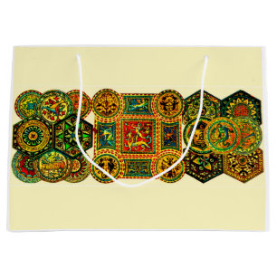 Grand Sac Cadeau Empreinte de motifs de la Renaissance italienne
