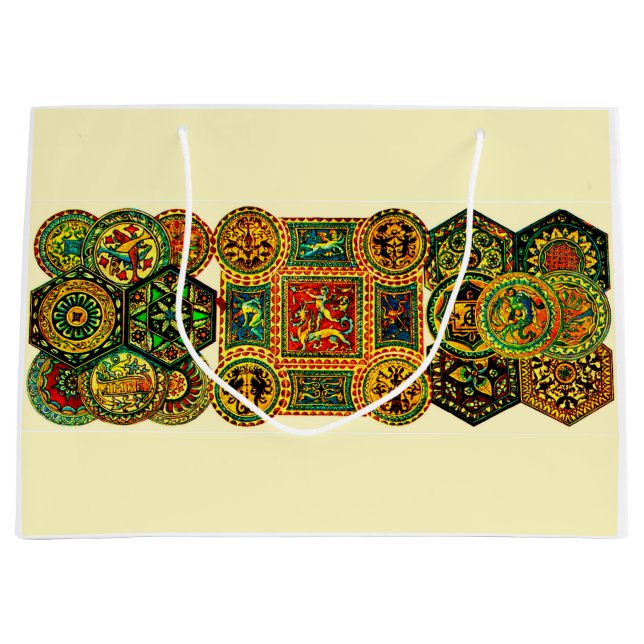 Grand Sac Cadeau Empreinte de motifs de la Renaissance italienne (Devant)