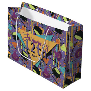 Grand Sac Cadeau Enfants violet rétro cuisine Halloween Anniversair