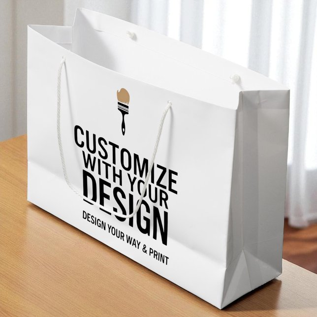 Grand Sac Cadeau Entreprise commerciale personnalisable vierge 12x9 (Créateur téléchargé)