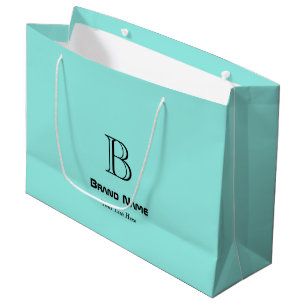 Grand Sac Cadeau Entreprise de mode personnalisée monogramme minima