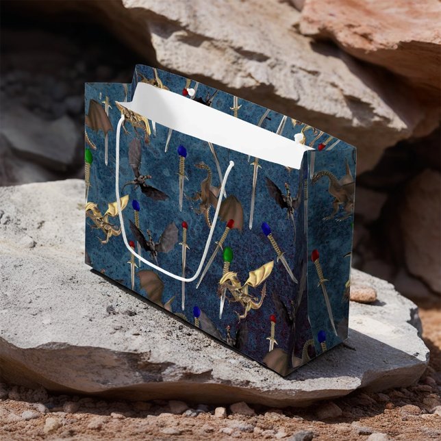 Grand Sac Cadeau Épée et dragon (Créateur téléchargé)