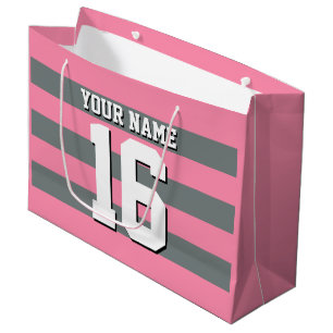 Grand Sac Cadeau Équipe cycliste Flamingo Pink Charcoal Jersey Prep