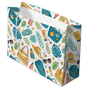 Grand Sac Cadeau Essentiels d'été de plage Motif (1)