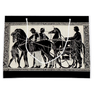 Grand Sac Cadeau estampille d'hommes et de chevaux romains