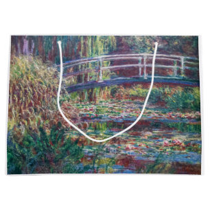 Grand Sac Cadeau Etang Lily (Harmonie Rose), Monet
