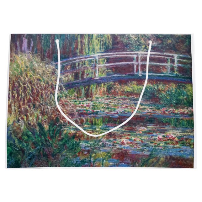Grand Sac Cadeau Etang Lily (Harmonie Rose), Monet (Devant)