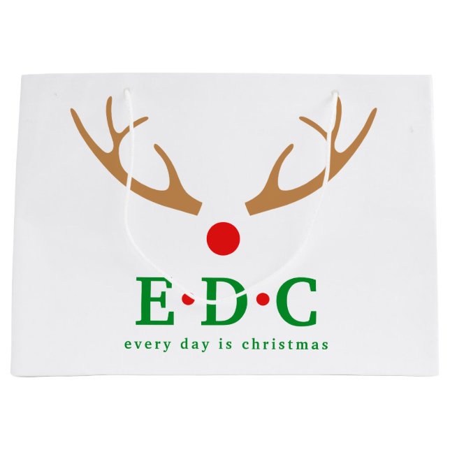 Grand Sac Cadeau Every Day is Christmas  (Devant)