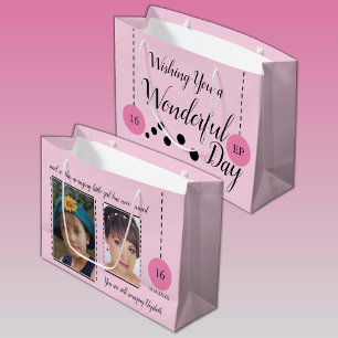 Grand Sac Cadeau Extraordinaire 16e anniversaire nom date photos ro