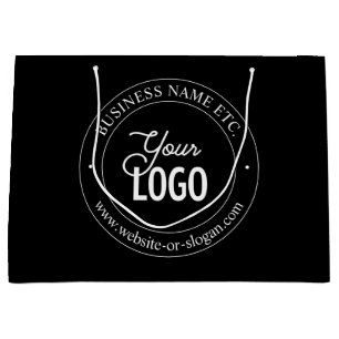 Grand Sac Cadeau Facile de remplacement de logo et de texte personn