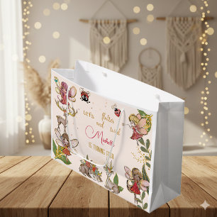 Grand Sac Cadeau Faisons flotter et tournoyer, anniversaire de jard