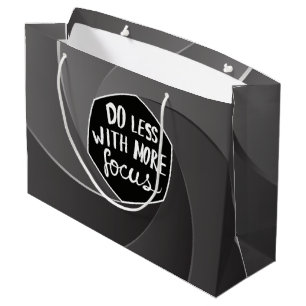 Grand Sac Cadeau Faites moins avec plus de concentration
