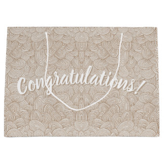 Grand Sac Cadeau Félicitations !- Cadeau neutre grande Tresse Quant