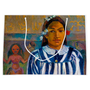 Grand Sac Cadeau Femme au éventail, Gauguin