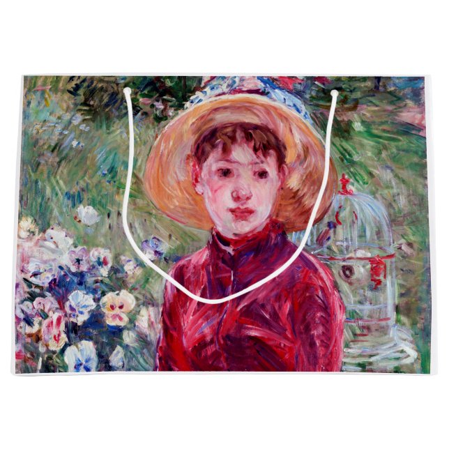 Grand Sac Cadeau Femme en rouge, Berthe Morisot (Devant)