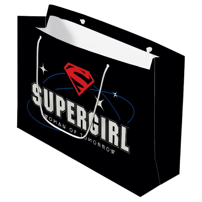 Grand Sac Cadeau Femme super fille de demain (Devant Angle)
