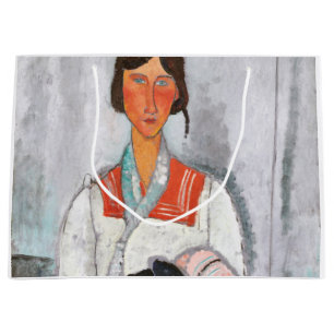 Grand Sac Cadeau Femme tzigane avec bébé, Modigliani