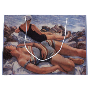 Grand Sac Cadeau Femmes bronzage sur la plage (par Serebriakova)