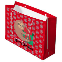 Fente de Noël avec cadeau Red Snowflake
