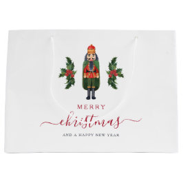 Grand Sac Cadeau Festif Nutcracker Joyeux Noël