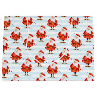 Grand Sac Cadeau Festive Cute Santa Claus