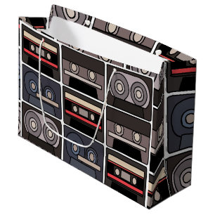 Grand Sac Cadeau Fête d'anniversaire avec cassette audio