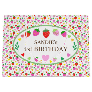 Grand Sac Cadeau Fête d'anniversaire de fraises