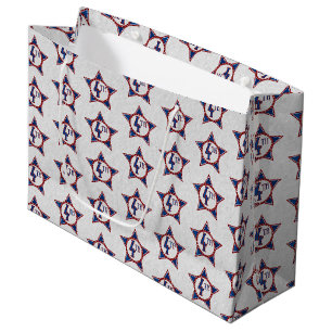Grand Sac Cadeau Fête du 14 juillet scintillante