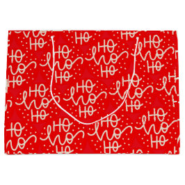 Grand Sac Cadeau Fête rouge Ho Ho Ho Noël