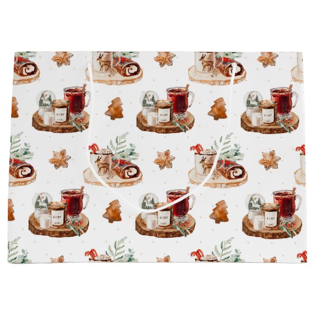 Grand Sac Cadeau Fêtes de Noël (Devant)