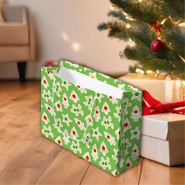 Grand Sac Cadeau Fêtes Pain court Cookies Noël vert