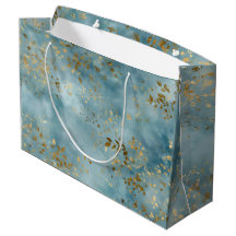 Feuilles dorées botaniques motif design sarcelle