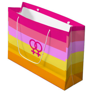 Grand Sac Cadeau Fierté lesbienne à l'aube des femmes qui aiment le