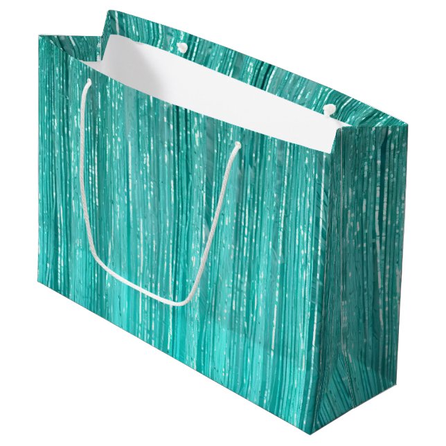 Grand Sac Cadeau Filets de pinte à la menthe d'Aqua (Devant Angle)