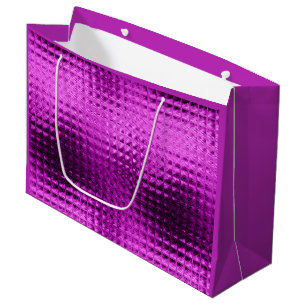 Grand Sac Cadeau Fille parties scintillant violette brillant
