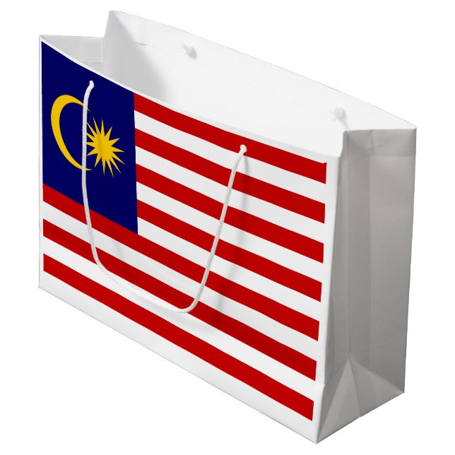 Grand Sac Cadeau Flag malaisien (Devant Angle)
