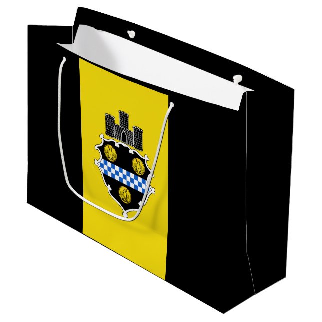Grand Sac Cadeau Flag of Pittsburgh, Pennsylvania Large Gift Bag (Devant Angle)