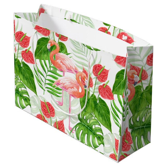 Grand Sac Cadeau Flamant rose (Dos Angle)