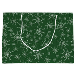 Grand Sac Cadeau Flèches blanches en vacances vertes