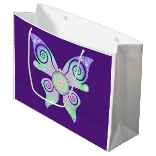 Grand Sac Cadeau Fleur de vie / Blume des Lebens - papillon