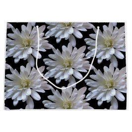 Grand Sac Cadeau Fleurs blanches motifs de marguerite