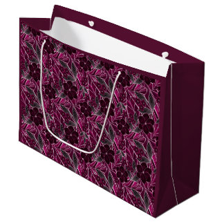 Grand Sac Cadeau Fleurs de Bourgogne.