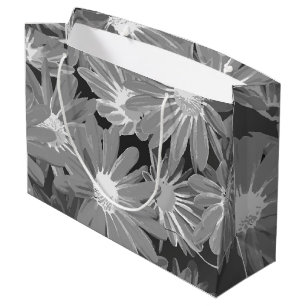 Grand Sac Cadeau Fleurs rouges et jaunes 2