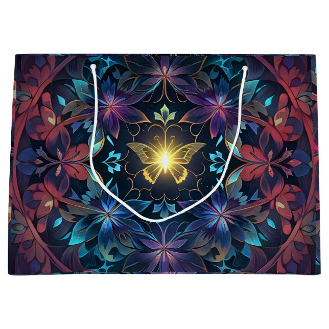 Grand Sac Cadeau Flux papillon (Devant)