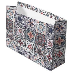 Grand Sac Cadeau Fond d'écran Backsplashes / Talavera inspiré tuile