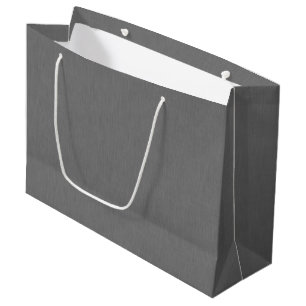 Grand Sac Cadeau Fond gris visuel calme et simple texturé