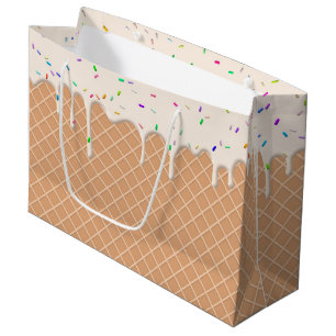 Grand Sac Cadeau fondre la crème glacée de vanille