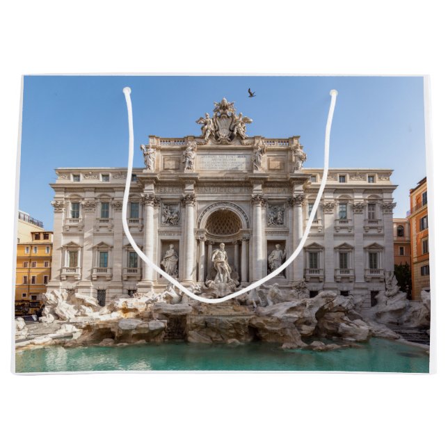 Grand Sac Cadeau Fontaine de Trevi tôt le matin - Rome, Italie (Devant)
