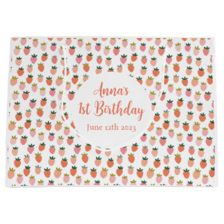 Grand Sac Cadeau Fraise mignonne